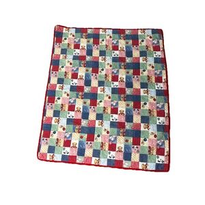 Blue Jean Teddy Quilt Panda Vintage Bear Crib‎ Baby Nursery 39x33